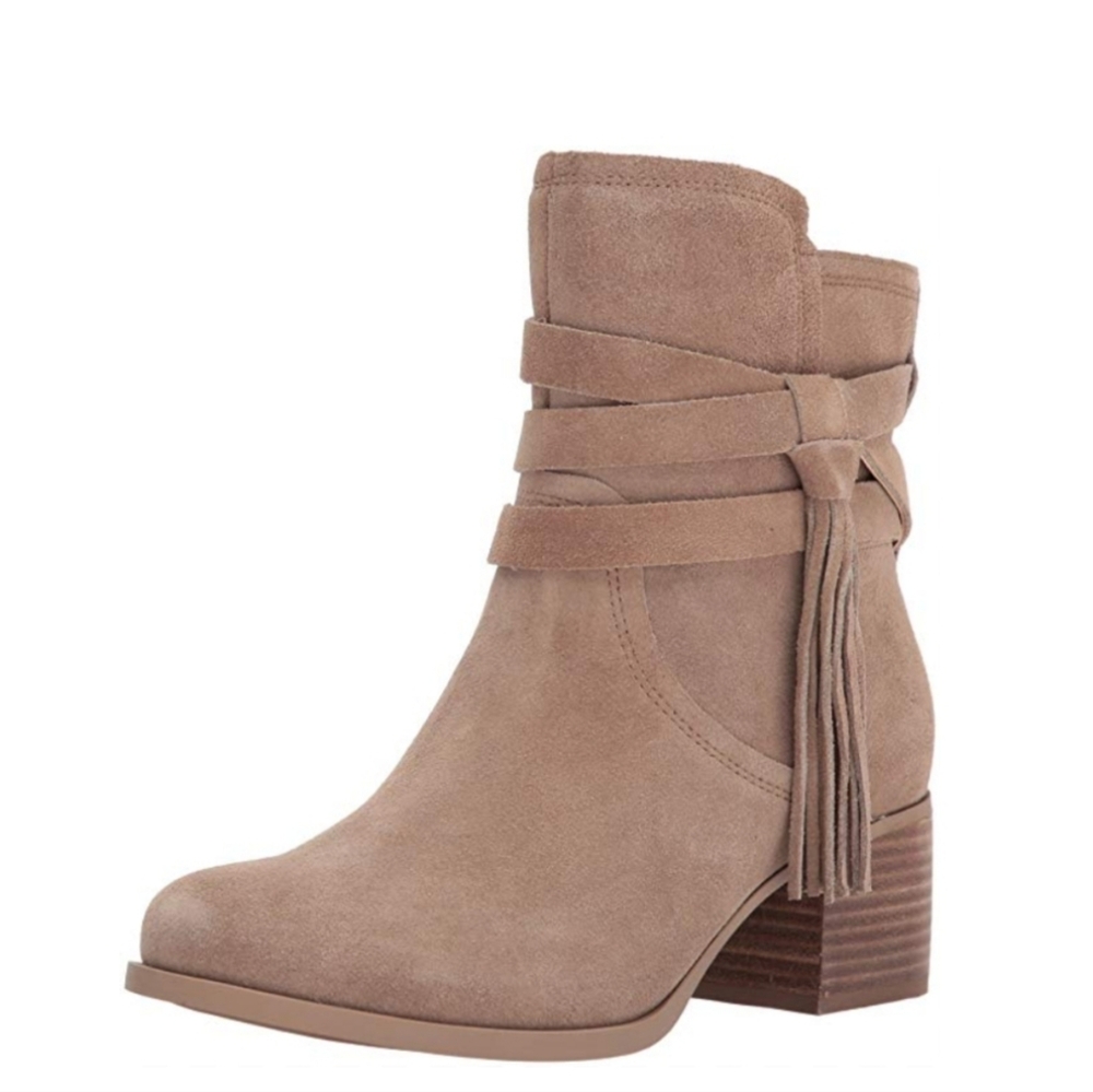 Koolaburra by UGG Kenz Western Tan Suede Tassel Booties Women's Size 7.5